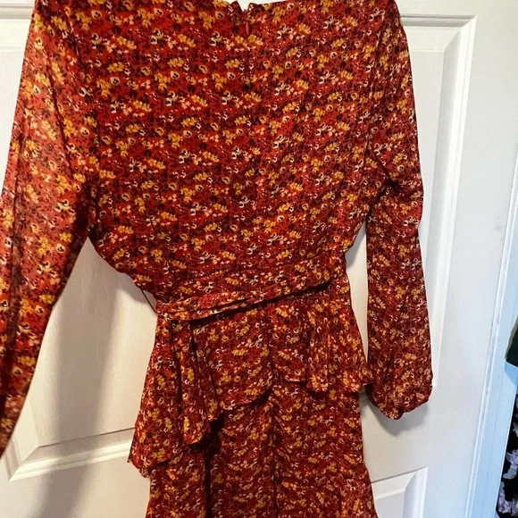 Rust floral dress - Picture 7 of 8